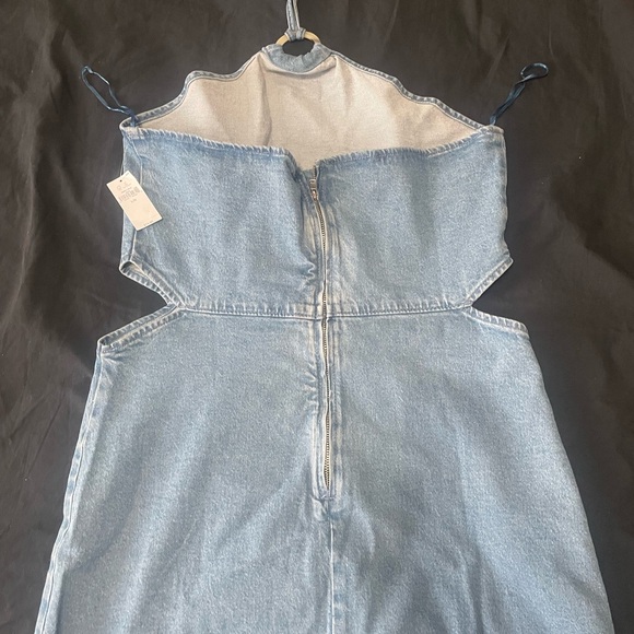 The gap denim halter neck backless dress - Picture 3 of 3